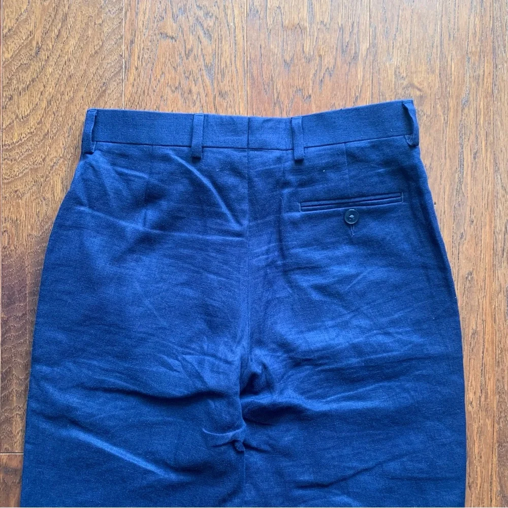 Ralph Lauren Boys Bright Navy Linen Chino Pants | Size 12R